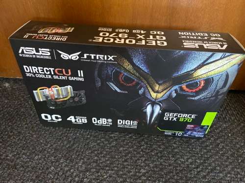 ASUS STRIX OC EDITION * NVIDIA GEFORCE GTX970  4 GB * BOXED * FEW MONTHS USED * GOOD CONDITION